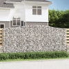  3 db íves horganyzott vas gabion kosár 400x50x180/200 cm