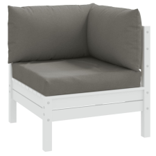  3 db melange sötétszürke szövet raklappárna kerti bútor