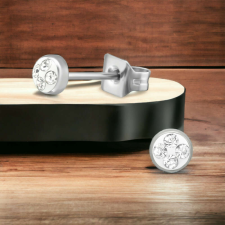  3 MM KÖR KRISTÁLY - ACÉL STIFT FÜLBEVALÓ fülbevaló