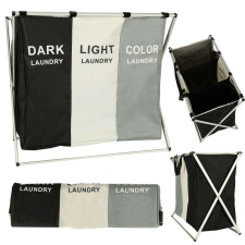  3 rekeszes szennyeskosár szövet szervező, 135l bútor