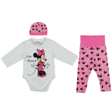  3 részes baba szett Minnie egér mintával - 80-as méret babaruha szett