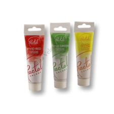  3 részes Ételfesték Gél Készlet, Fractal – Piros, Sárga, Zöld Színek sütés és főzés