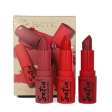 3 rúzsból álló készlet, Technic, Satin, Vegán rúzs, szájfény