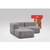  3 Teiliges Modulares Sofa – Grau