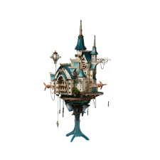 3D kirakó, Fantasy kastély, kék, keményfa, fa, 699 darabos puzzle, kirakós