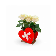 3D puzzle, Dekoratív váza HEART, EWA, fa, 8 részes puzzle, kirakós