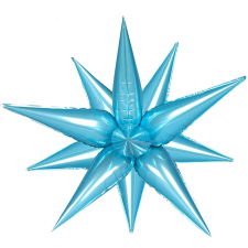  3D-s fólia lufi – Csillag – Kék party kellék
