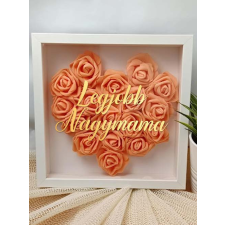 3D virágos képkeret - Ajándék nagymamának grafika, keretezett kép