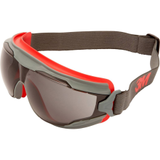 3M GoggleGear GG502SGAF teljes védőszemüveg, párásodásmentes, szürke lencse, piros-szürke (GG502SGAF) védősisak