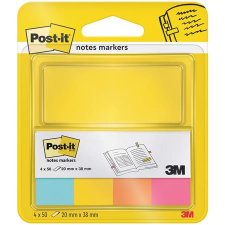3M Jelölőcímke, papír, 4x50 lap, 20x38 mm, 3M POSTIT, ultra vegyes post-it