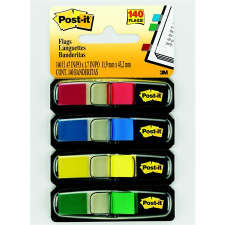 3M POSTIT12x44 mm műanyag jelölőcímke - Vegyes szín 4x35 lap (70071353570) post-it