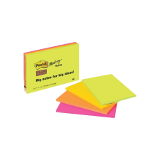 3M Postit 152x101 mm Öntapadó Jelölőcímke - Vegyes színek (180 lap) (70005253342) jegyzettömb