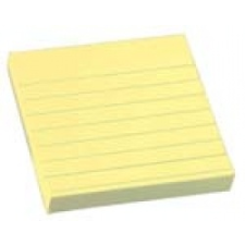 3M/POSTIT 76x76 öntap.jegyzettömb vonalazott sárga jegyzettömb
