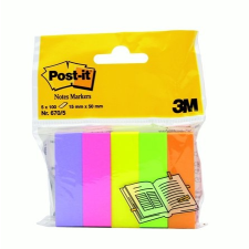 3M POSTIT Jelölőcímke, papír, 5x100 lap, 15x50 mm, , vegyes post-it