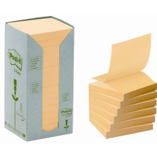 3M POSTIT Környezetbarát Z-jegyzettömb torony 76 × 76 mm sárga jegyzettömb