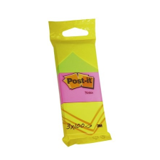 3M POSTIT Öntapadó jegyzettömb, 38x51 mm, 100 lap, , neon színek post-it
