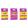 3M POSTIT Öntapadó jegyzettömb, 76×76 mm, 75 lap, 3M POSTIT Super Sticky, vegyes (LP6820SS3)