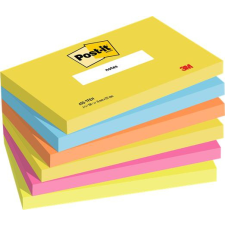 3M POSTIT öntapadó jegyzettömb, 76x127 mm, 6x100 lap, 3m postit &quot;energetic&quot;, vegyes színek 7100172314 jegyzettömb
