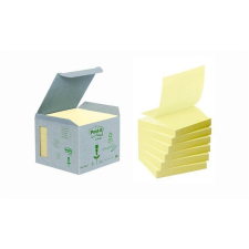 3M POSTIT Öntapadó jegyzettömb, "Z", 76x76 mm, 6x100 lap, környezetbarát, 3M POSTIT, sárga jegyzettömb