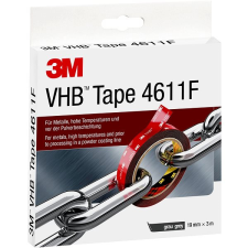 3M ™ VHB™ 4611 akril ragasztószalag, extra erős, sötétszürke, 19 mm × 3 m, bliszterben ragasztószalag és takarófólia