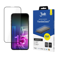 3MK FlexibleGlass Max hibrid üvegfólia 7H Fekete Apple iPhone 15 Pro 152369 mobiltelefon kellék