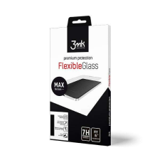 3MK FlexibleGlass Max iPhone Xs fekete, hibrid üveg képernyővédő fólia megerősített élekkel mobiltelefon kellék