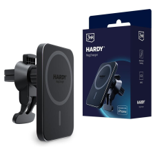 3MK Hardy MagSafe Mobiltelefon autós tartó/töltő - Fekete mobiltelefon kellék