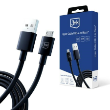 3MK Hyper Cable USB-A - microUSB kábel 1.2m 5V 2.4A fekete kábel és adapter