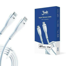 3MK HyperSilicone MFI USB-C/Lightning kábel fehér 1m 20W 3A kábel és adapter