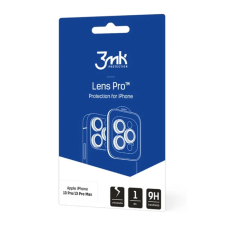 3MK LENS PROTECTION PRO kameravédő üveg (2.5D, 9H + segédkeret) FEKETE mobiltelefon kellék