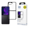 3MK Satin Armor Case+ Flip tok Samsung Galaxy Z Flip 7 fekete-átlátszó