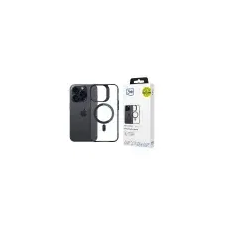 3MK Satin Armor MagCase tok iPhone 14 Pro Max - átlátszó-fekete tok és táska