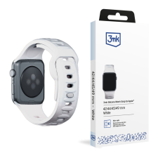 3mk szilikon óraszíj Apple Watchhoz 42 / 44 / 45 / 49 mm - fehér okosóra kellék