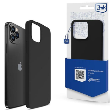 3MK Szilikon tok iPhone 12 Pro Max 6,7&quot; fekete tok és táska