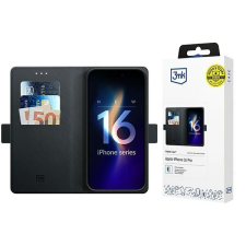 3MK Wallet könyvtok kártyatartóval iPhone 16 Pro Max - fekete tok és táska