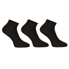  3PACK fekete bambusz rövid Nedeto zokni (3PBN01) XL
