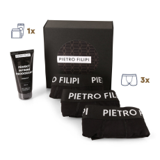  3PACK Férfi ajándék készlet boxeralsó és dezodor az intim részekhez Pietro Filipi (4PAD1) XXL