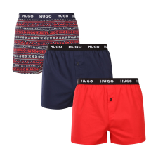  3PACK férfi bő szárú boxeralsó HUGO tarka (50532565 963) M férfi alsó