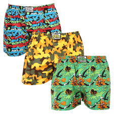 3PACK férfi bő szárú boxeralsók Styx art klasszikus gumipánt többszínű (3A12579) M férfi alsó