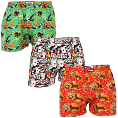  3PACK férfi bő szárú boxeralsók Styx art klasszikus gumipánt többszínű (3A15347) XXL