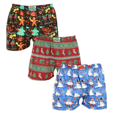 3PACK férfi bő szárú boxeralsók Styx art klasszikus gumipánt többszínű (3A16814) XL férfi alsó