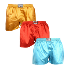 3PACK férfi bő szárú boxeralsók Styx klasszikus gumipánt szatén többszínben (3C06357) M férfi alsó