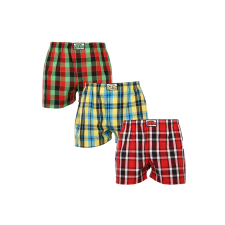 3PACK férfi bő szárú boxeralsók Styx klasszikus gumipánt többszínű (3A093338) L férfi alsó