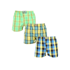 3PACK férfi bő szárú boxeralsók Styx klasszikus gumipánt többszínű (3A100215) L férfi alsó
