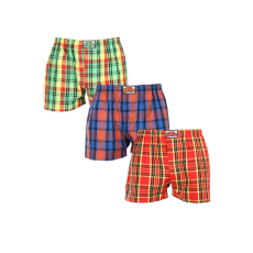  3PACK férfi bő szárú boxeralsók Styx klasszikus gumipánt többszínű (3A100618) L