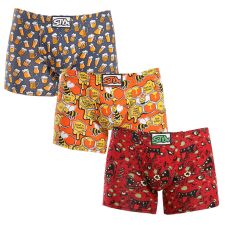 3PACK férfi boxeralsó Styx hosszú art klasszikus gumipánt többszínű (3F13714) XL férfi alsó