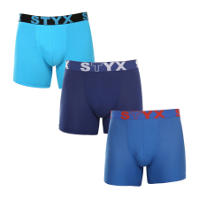 3PACK férfi boxeralsó Styx hosszú sportos gumipánt többszínű (3U96789) M férfi alsó