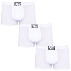  3PACK férfi boxeralsó Styx klasszikus gumipánt fehér (3Q1061) XL