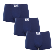  3PACK férfi boxeralsó Styx klasszikus gumipánt sötétkék (3Q0968) M