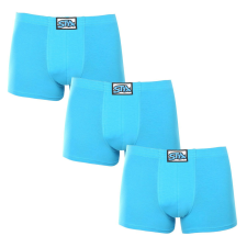 3PACK férfi boxeralsó Styx klasszikus gumipánt világoskék (3Q1169) M férfi alsó